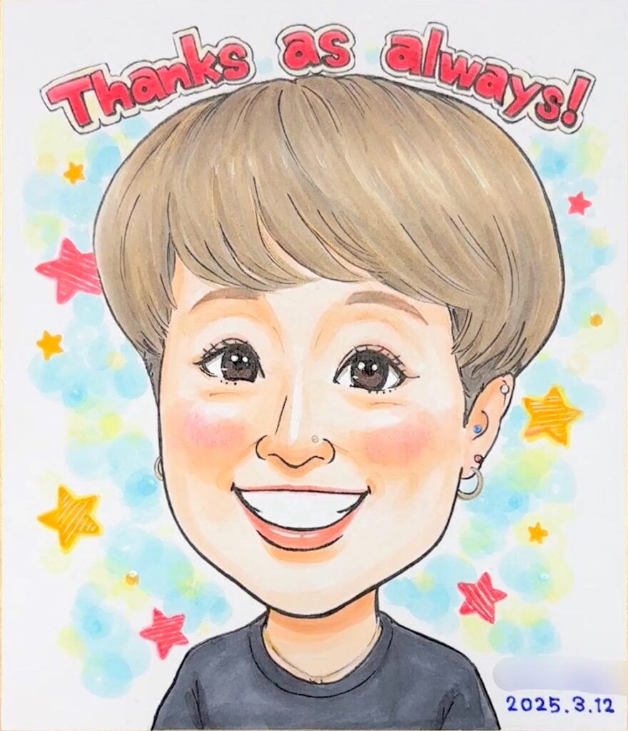 誕生日プレゼントの似顔絵
